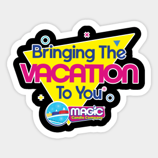 Bringing The Vacation To You 80s Logo Sticker